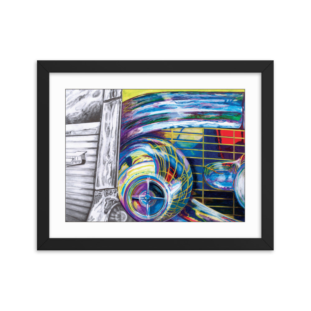 Framed Art Print - Chevy Bel Air