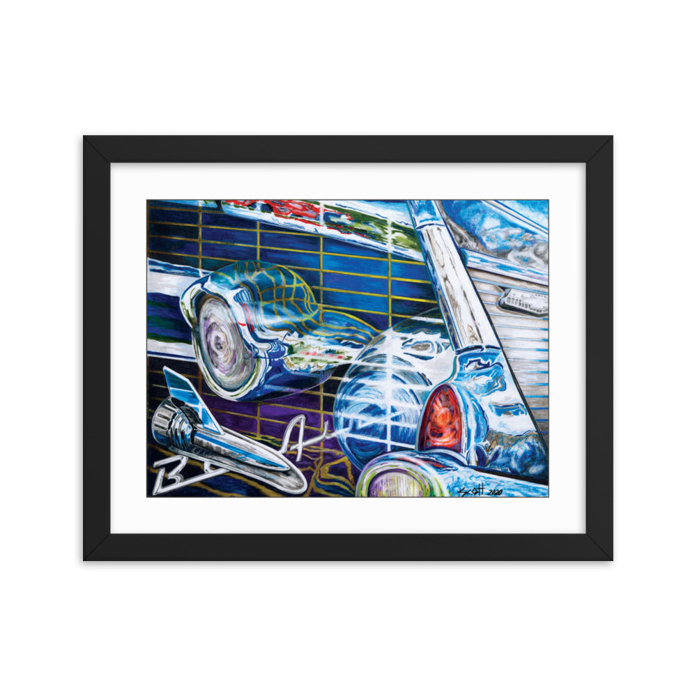 Framed Art Print - Chevy Bel Air