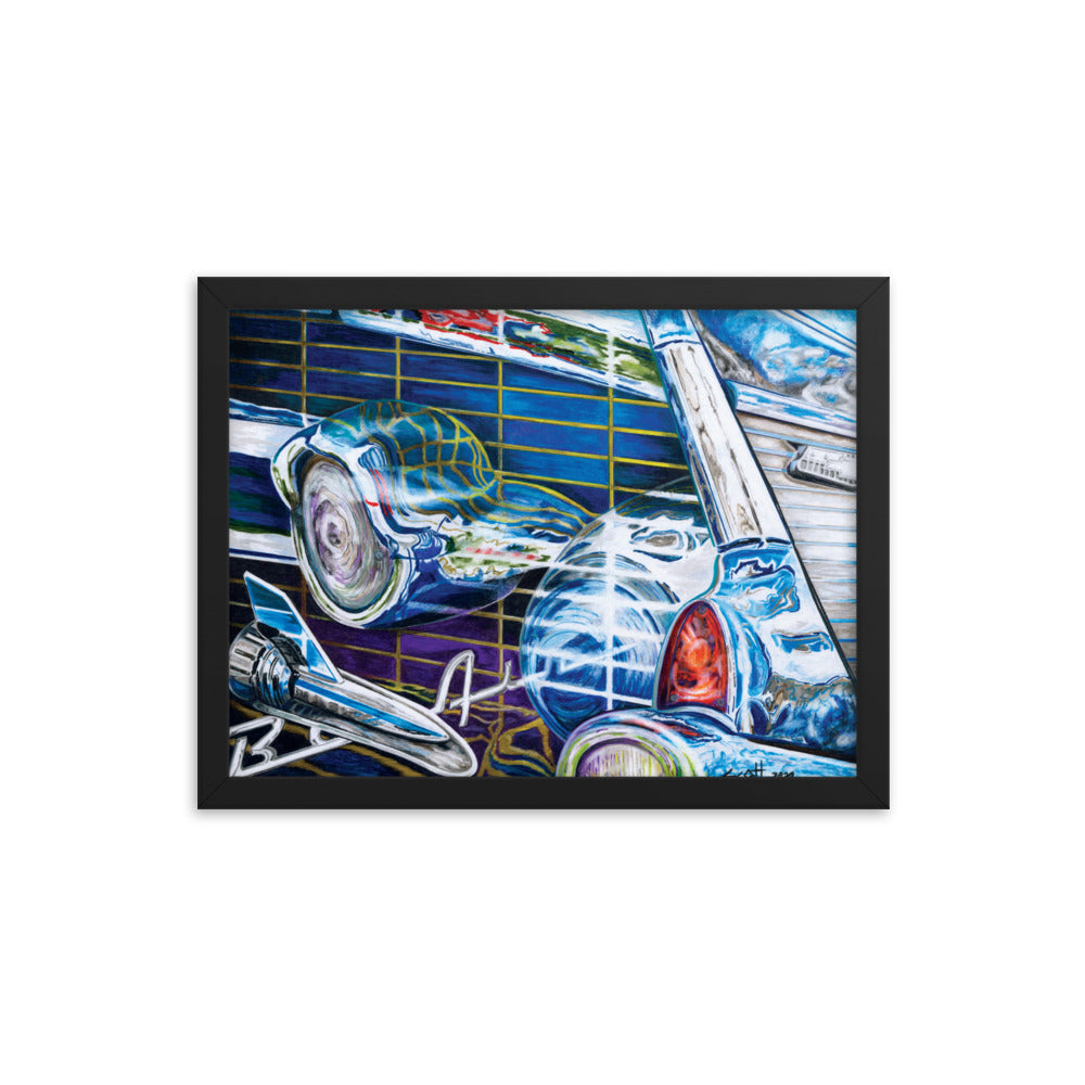 Framed Art Print - Chevy Bel Air