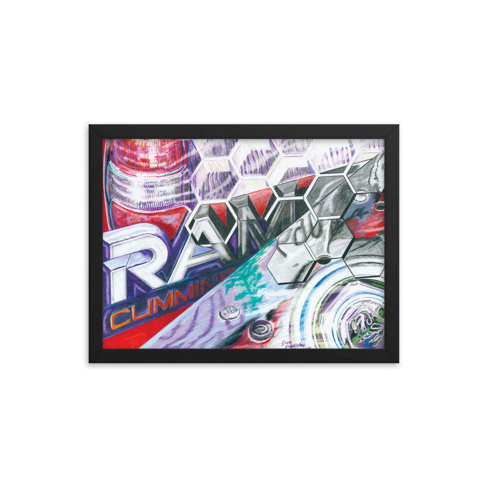 Framed Art Print - Dodge Ram