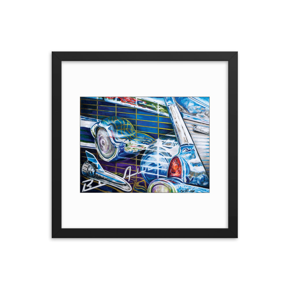 Framed Art Print - Chevy Bel Air