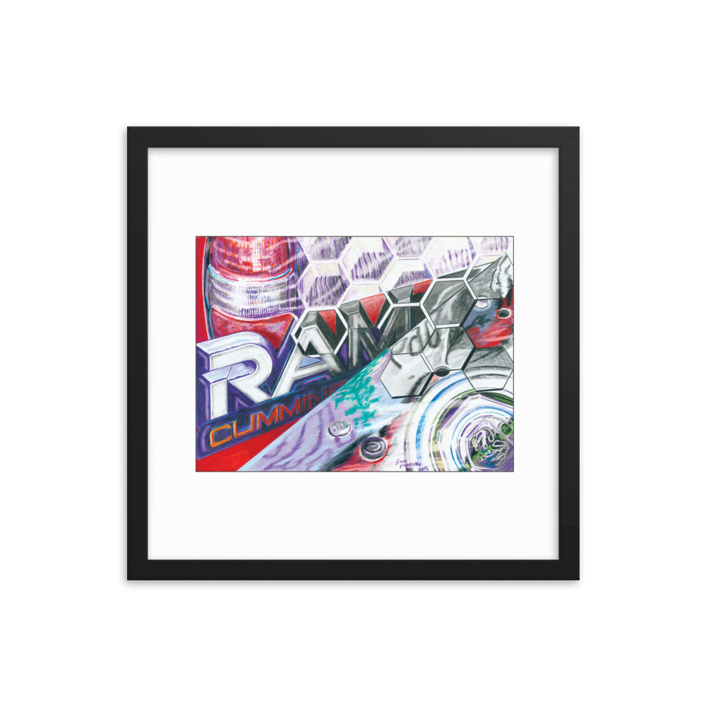 Framed Art Print - Dodge Ram