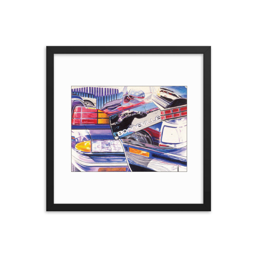 Framed Art Print - Pontiac Bonneville v1