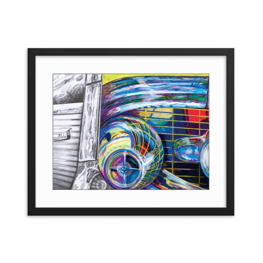 Framed Art Print - Chevy Bel Air