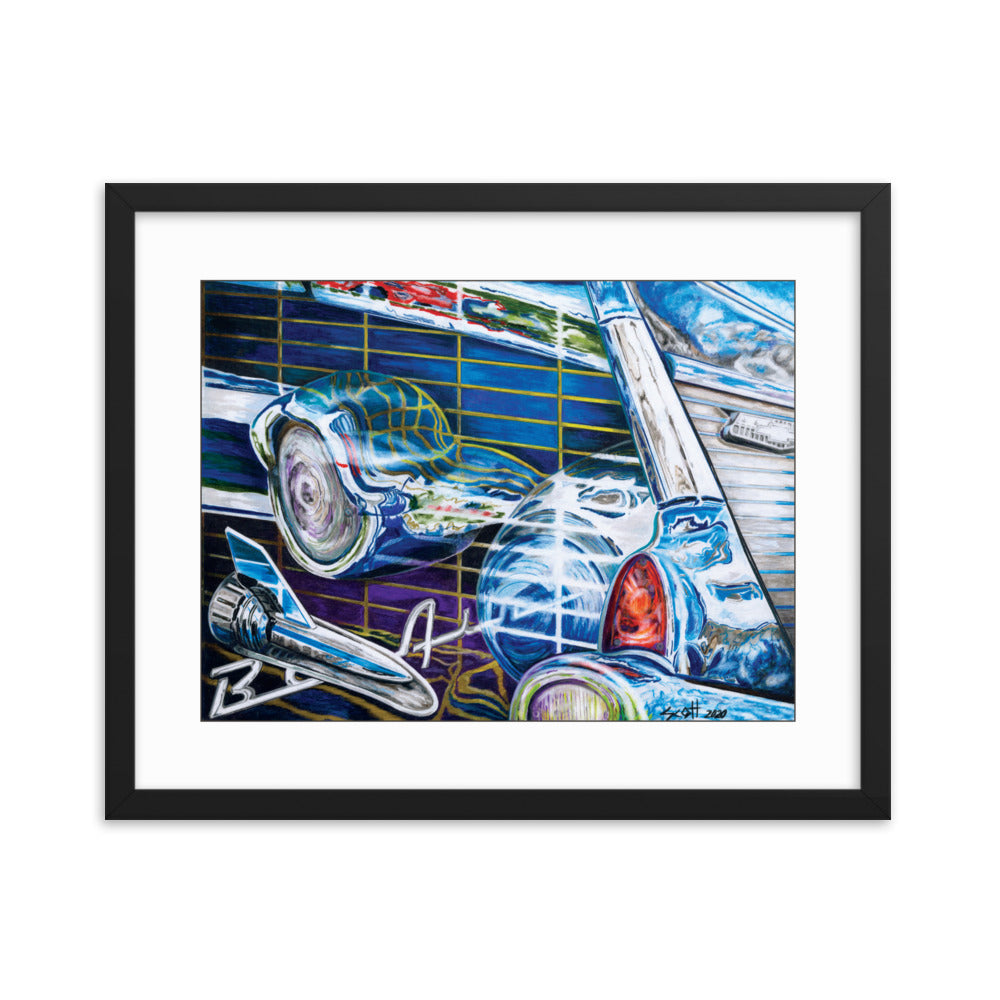 Framed Art Print - Chevy Bel Air