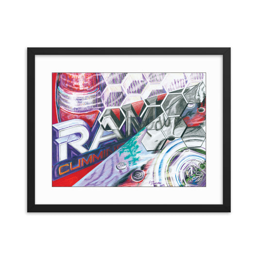 Framed Art Print - Dodge Ram