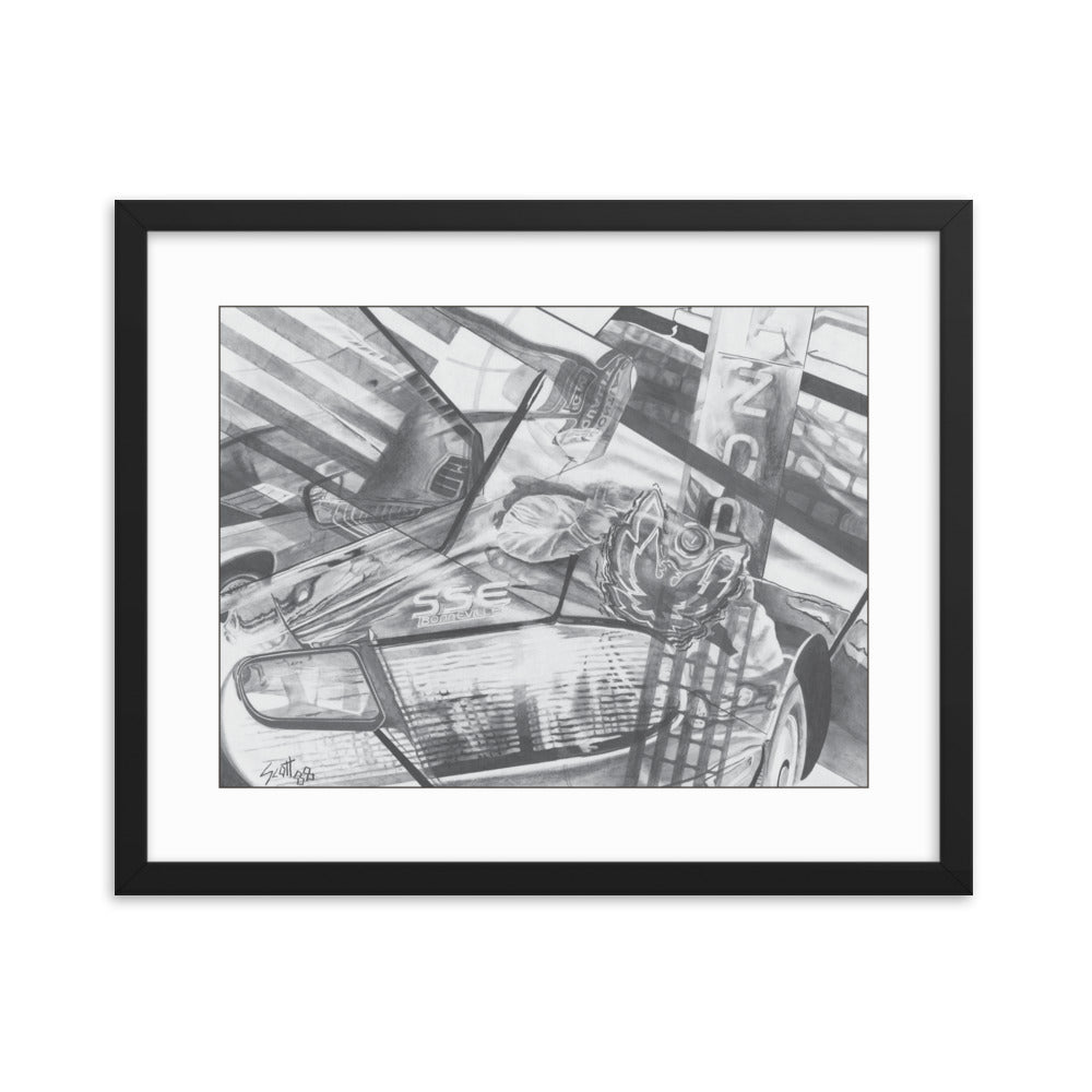 Framed Art Print - Pontiac Bonneville v2