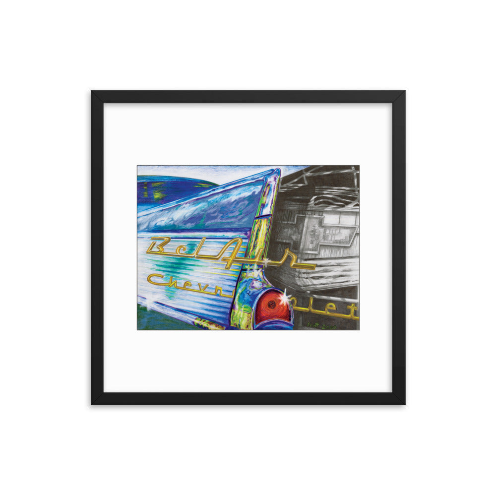 Framed Art Print - Chevy Bel Air