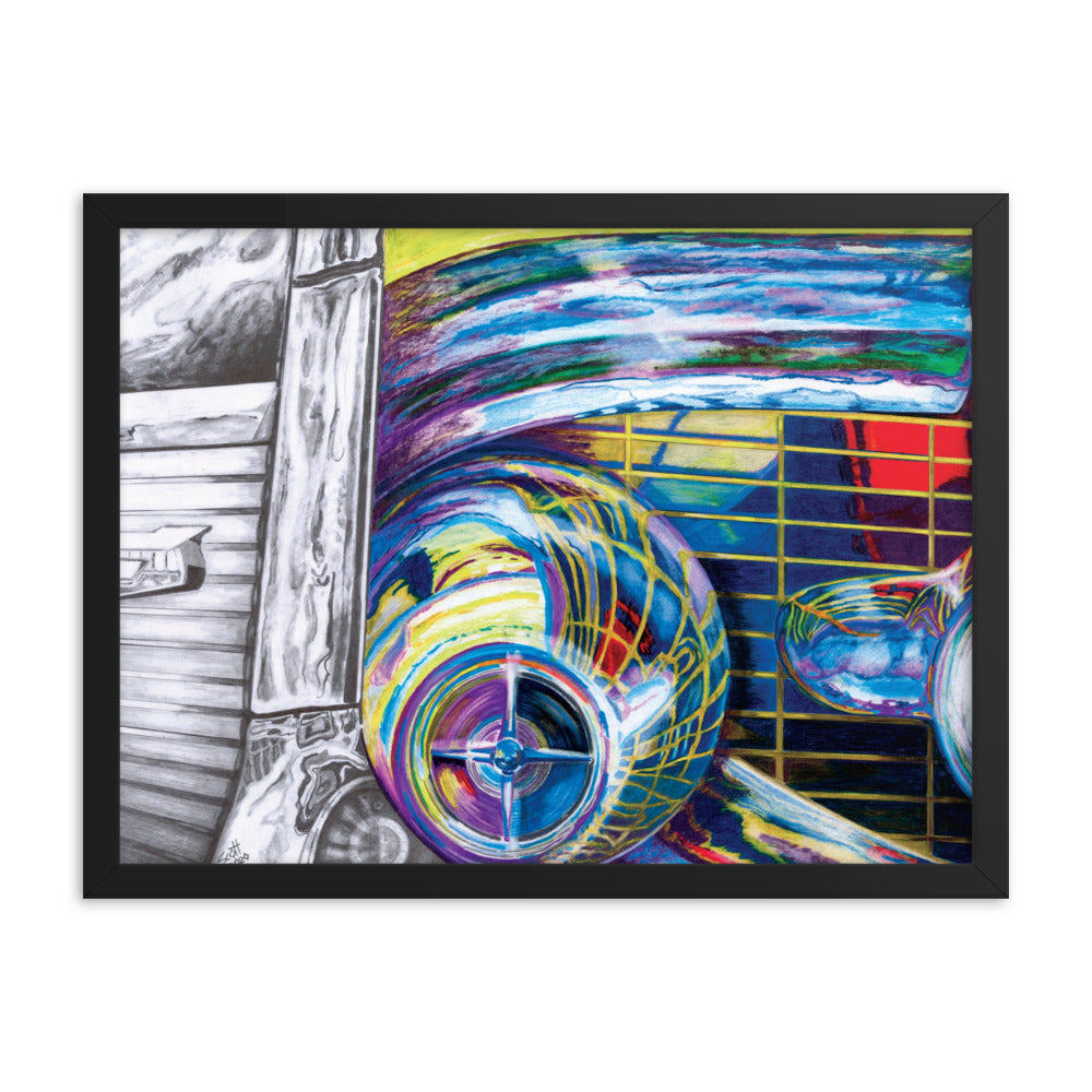 Framed Art Print - Chevy Bel Air