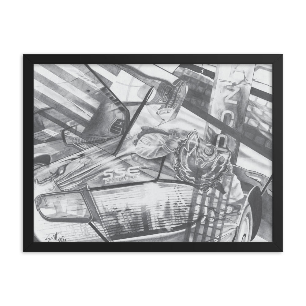 Framed Art Print - Pontiac Bonneville v2