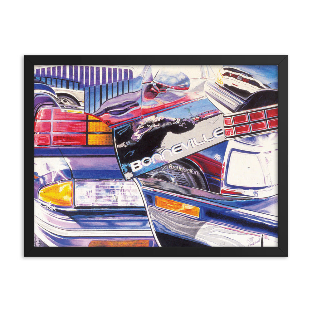 Framed Art Print - Pontiac Bonneville v1