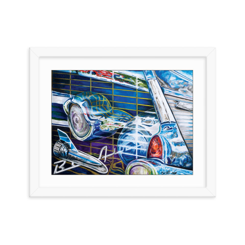 Framed Art Print - Chevy Bel Air