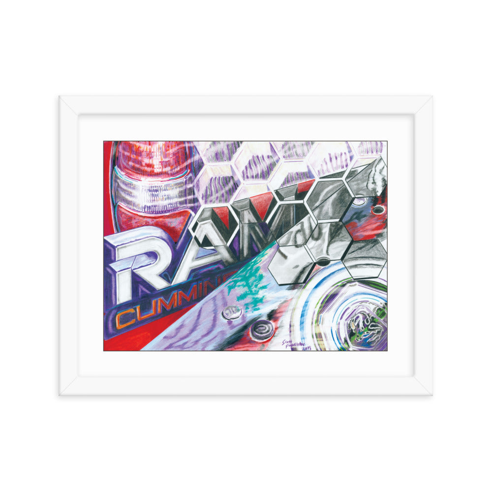 Framed Art Print - Dodge Ram