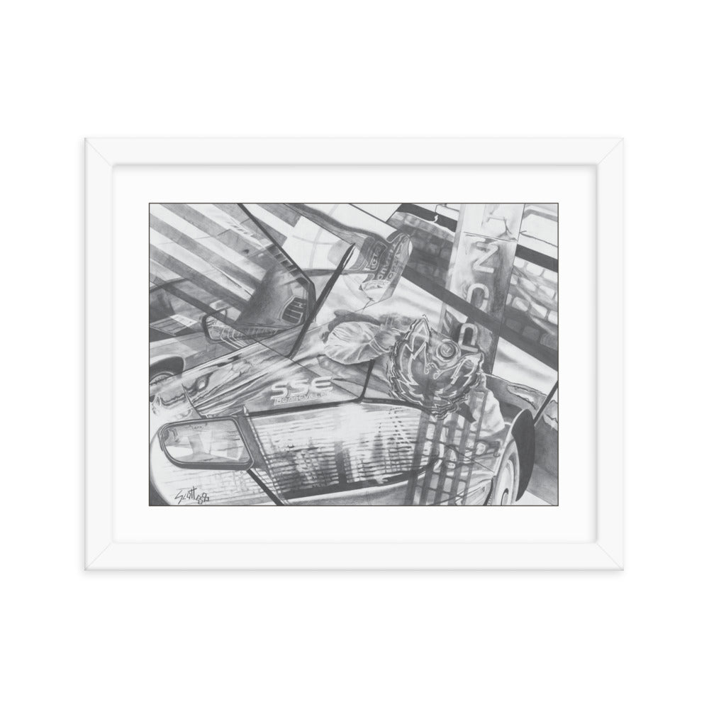 Framed Art Print - Pontiac Bonneville v2