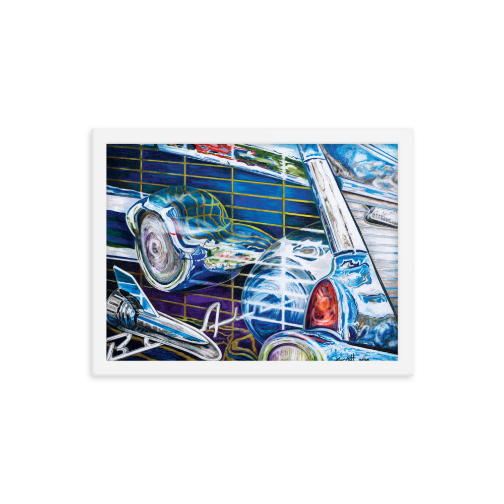 Framed Art Print - Chevy Bel Air