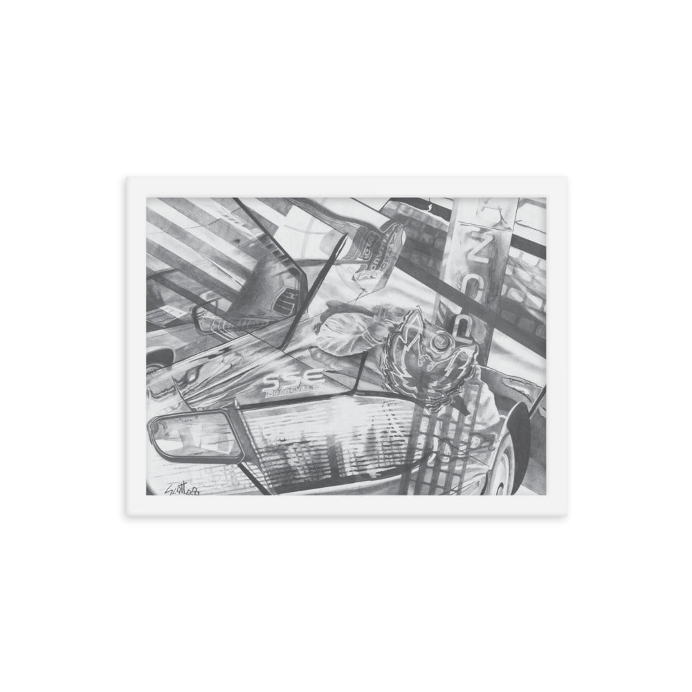 Framed Art Print - Pontiac Bonneville v2