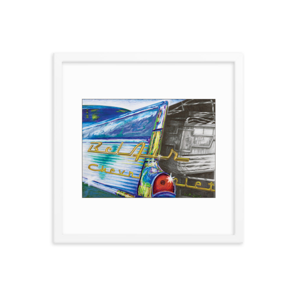 Framed Art Print - Chevy Bel Air