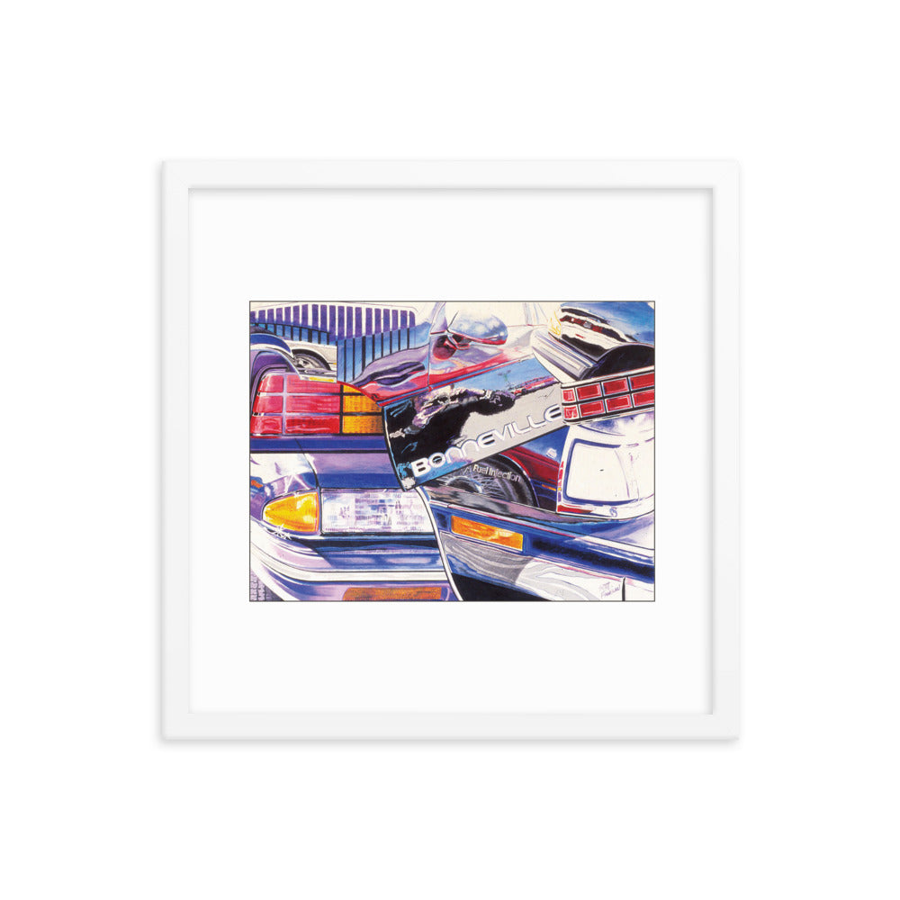 Framed Art Print - Pontiac Bonneville v1