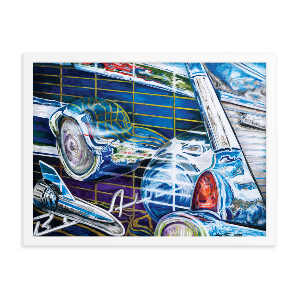 Framed Art Print - Chevy Bel Air