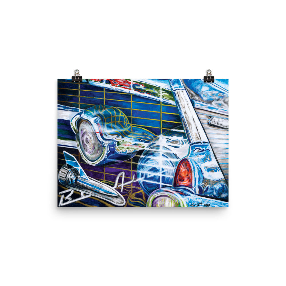 Enhanced Matte Paper Art Print - Chevy Bel Air