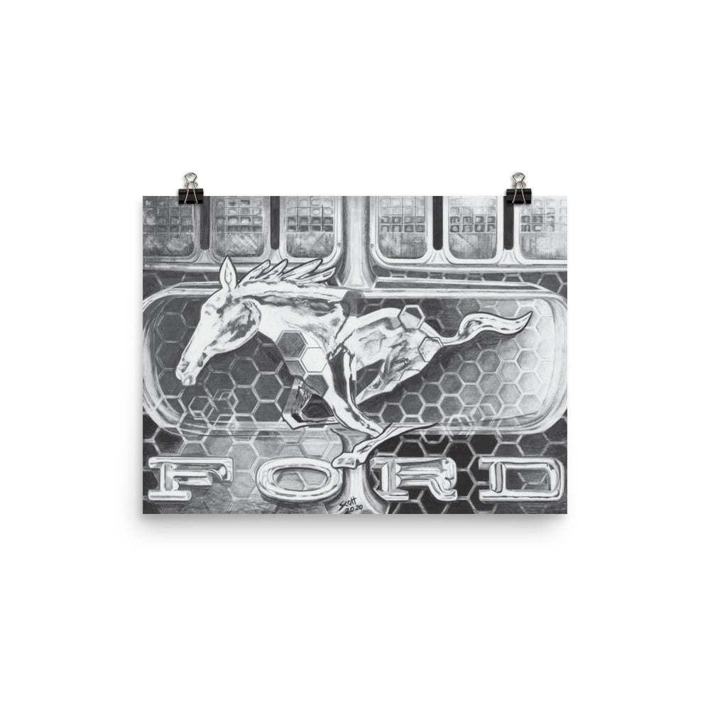 Enhanced Matte Paper Art Print - Ford Mustang