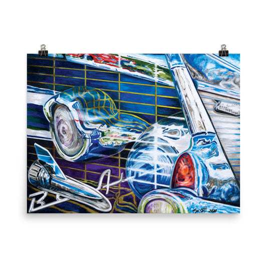 Enhanced Matte Paper Art Print - Chevy Bel Air