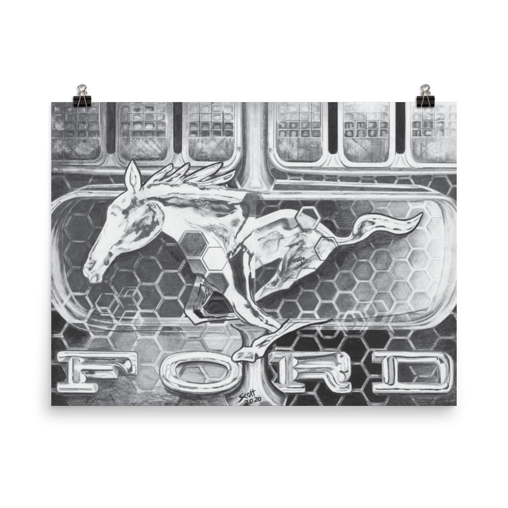 Enhanced Matte Paper Art Print - Ford Mustang