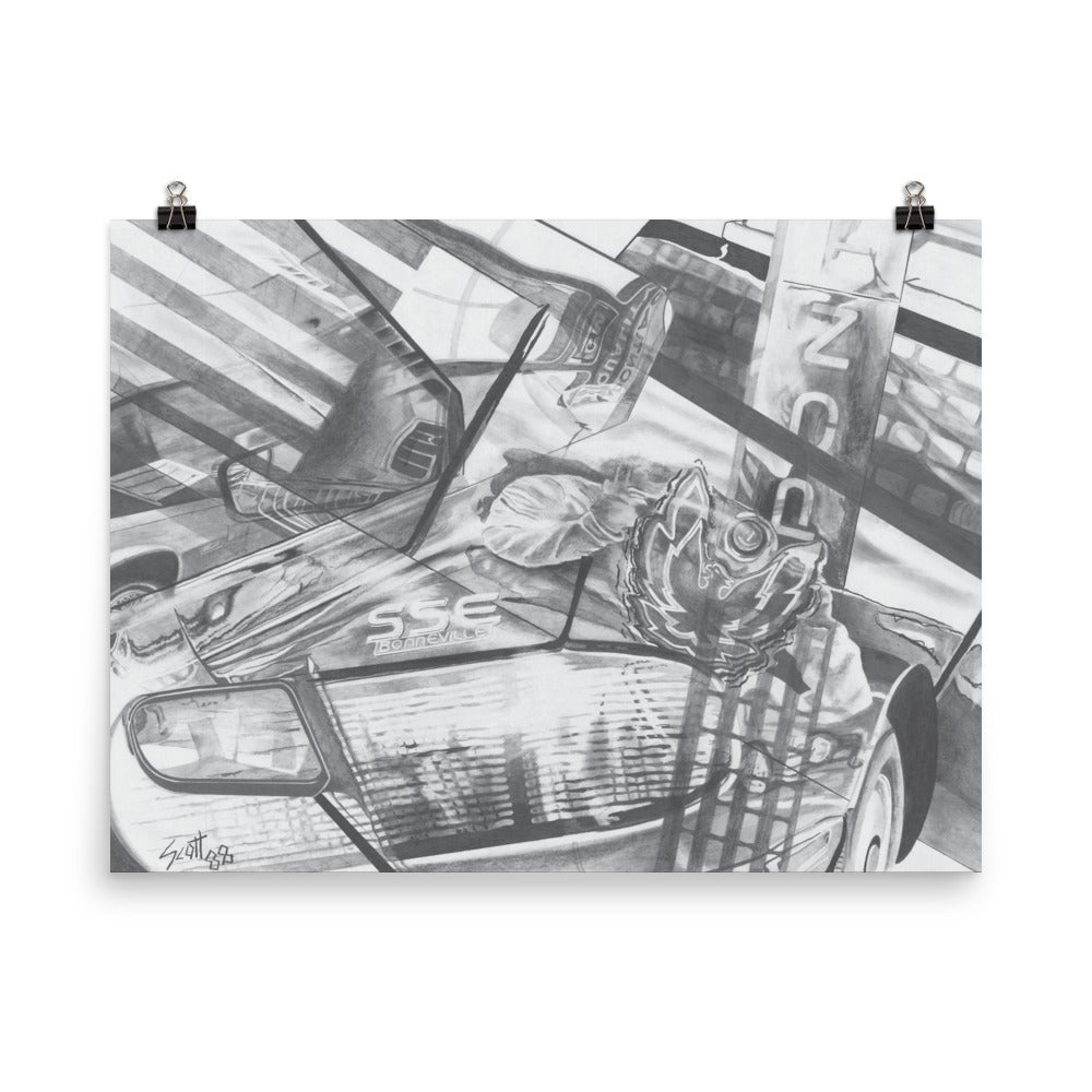 Enhanced Matte Paper Art Print - Pontiac Bonneville