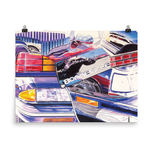 Enhanced Matte Paper Art Print - Pontiac Bonneville